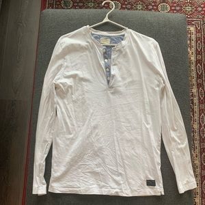 Selected Homme Heritage - White Henley Tee - L